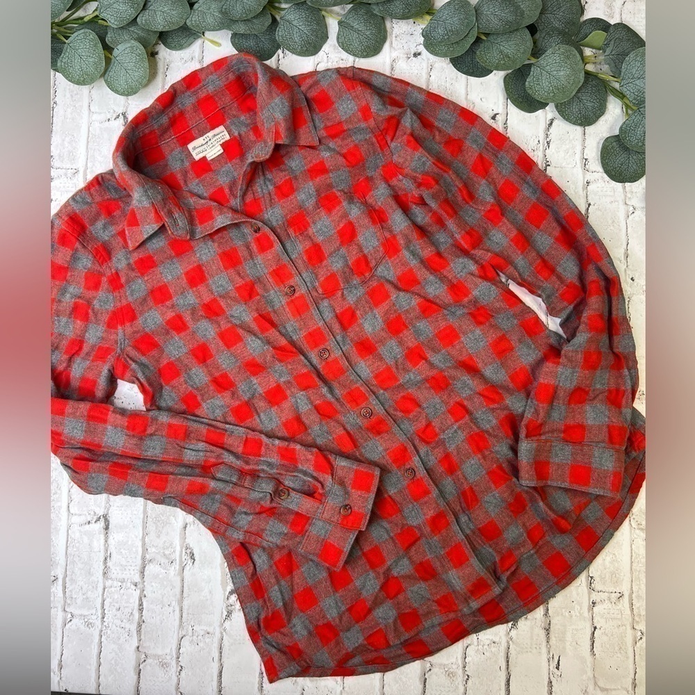 Broadway & Broome Flannel Checkered Plaid Shirt XS